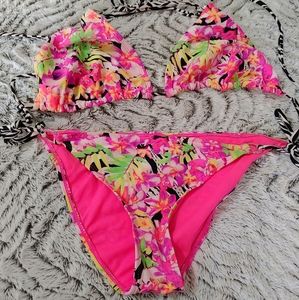 Floral Bikini Top size XLarge, bottom size Large